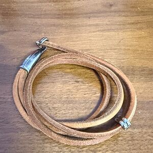 Brown Leather Bangle